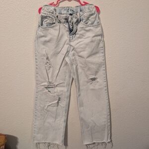 Girls Art Class Wide Leg Jeans Distressed